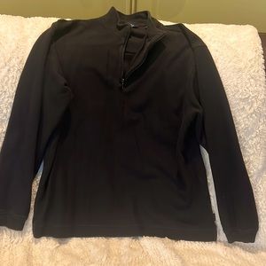 Izod black pullover, size large.